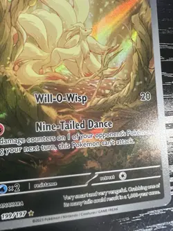 Ninetales 199/197 Illustration Rare Obsidian Flames 2023 Pokemon Card NM - Image 4