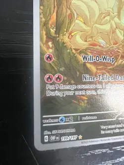 Ninetales 199/197 Illustration Rare Obsidian Flames 2023 Pokemon Card NM - Image 5