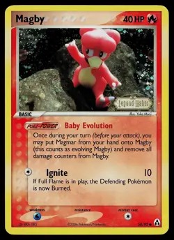 Pokemon Card - Magby Legend Maker 58/92 Reverse Holo Stamped - Image 1