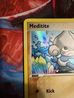 Meditite 56/100 Crystal Guardians Reverse Holo Stamped Card. Light Play - Image 2