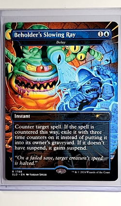 2024 MTG Magic the Gathering Secret Lair DnD 1788 Beholder's Slowing Ray / Delay - Image 1