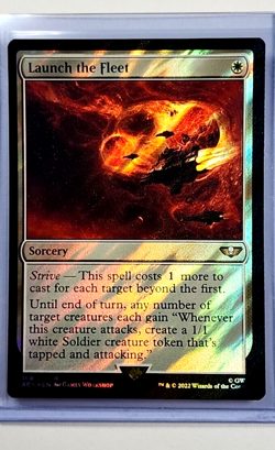 2022 MTG Magic the Gathering Warhammer 40000 40k Surge Foil 188 Launch the Fleet - Image 1