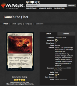 2022 MTG Magic the Gathering Warhammer 40000 40k Surge Foil 188 Launch the Fleet - Image 3