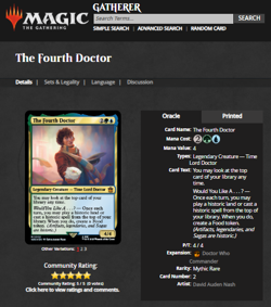 2023 MTG Magic the Gathering Dr Doctor Who Commander Foil The Fourth Doctor 4th - Image 3