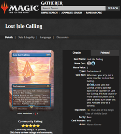 2023 MTG Magic the Gathering LOTR Lord of the Rings #444 Lost Isle Calling Rare - Image 3