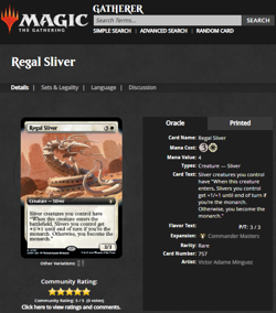 2023 MTG Magic the Gathering Commander Masters CMM #757 Regal Sliver Borderless - Image 3