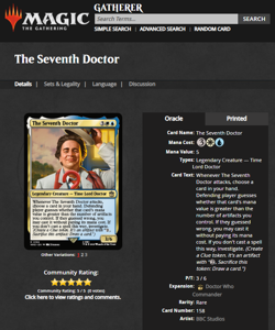 MTG Magic the Gathering Dr Doctor Who Commander Surge Foil The Seventh Doctor - Image 3