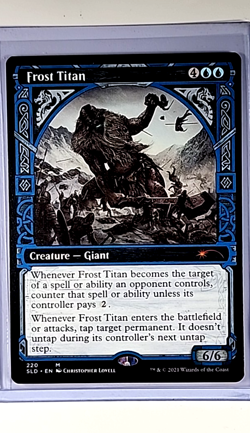 2021 MTG Magic the Gathering SLD Secret Lair Drop #220 Frost Titan Mythic - Image 1