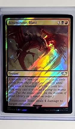 2022 MTG Magic the Gathering Warhammer 40k 40000 Surge Foil 221 Bituminous Blast - Image 1