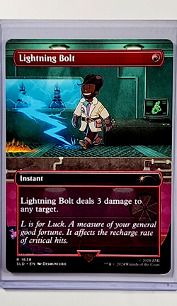 2024 MTG Magic the Gathering Secret Lair #1638 Fallout Lightning Bolt - Image 1