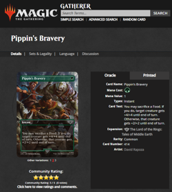 2023 MTG Magic the Gathering Lord of the Rings LOTR #414 Pippin's Bravery - Image 3