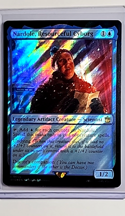2023 MTG Magic the Gathering Doctor Who Surge Foil Nardole Resourceful Cyborg - Image 1