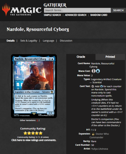 2023 MTG Magic the Gathering Doctor Who Surge Foil Nardole Resourceful Cyborg - Image 3