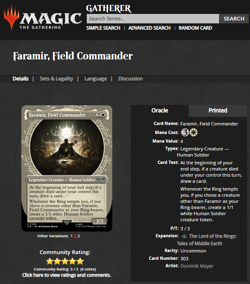 MTG Magic the Gathering Lord of the Rings LTR Surge Foil Faramir Field Commander - Image 3