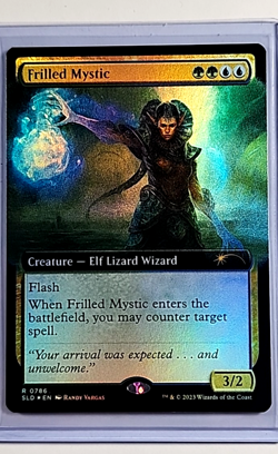 2023 MTG Magic the Gathering SLD Secret Lair Borderless Foil #786 Frilled Mystic - Image 1