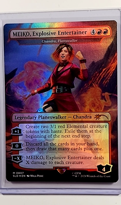 MTG Magic the Gathering Secret Lair Foil Meiko Explosive Entertainer Chandra - Image 1