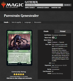 MTG Magic the Gathering Warhammer 40k 40000 Surge Foil 97 Purestrain Genestealer - Image 3