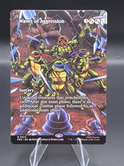 MTG Waves of Aggression (Borderless), NM/Unplayed, TMNT Source Material - Image 1