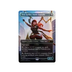 Magic The Gathering IRON SPIDER, STARK UPGRADE MJ Marvel Legends Foil MTG - Image 1