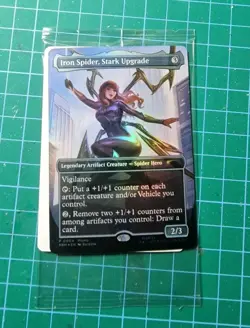 Magic The Gathering IRON SPIDER, STARK UPGRADE MJ Marvel Legends Foil MTG - Image 2