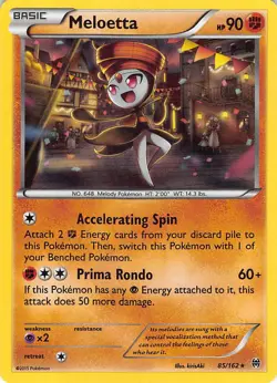 Meloetta 85/162 Holo Rare BREAKthrough Pokemon Lightly Played - Image 1