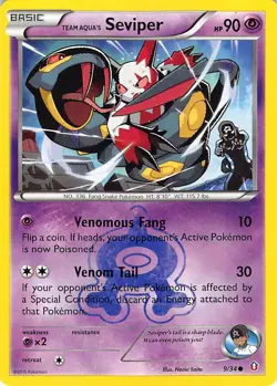 Team Aqua's Seviper 9/34 Common Double Crisis Pokemon Lightly Played - Image 1