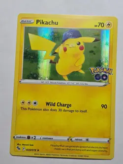 Pikachu 028/078 Holo Rare Pokemon GO Pokemon NM - Image 1