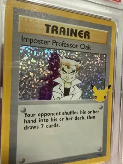 2021 Pokemon Celebrations Imposter Professor Oak #73 Base Set PSA 10 Bleed 🩸 - Image 4