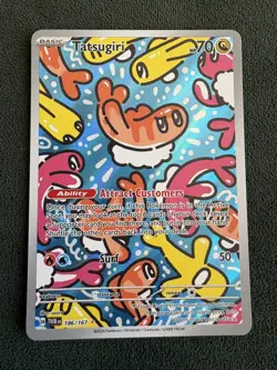 Pokemon TCG 🐟 Tatsugiri 186/167 🐟 Twilight Masquerade Illustration Rare - NM - Image 1