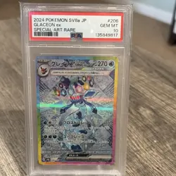 The Pokemon Company Glaceon ex 206/187 SV8a Special Art Rare Holo PSA 10 - Image 1