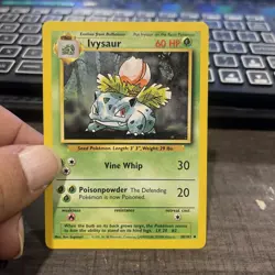 1999 Pokemon Card Base Set Ivysaur 30/102 LP - Image 3