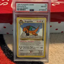 Dragonite 5 - 1999 Pokemon Movie promo - PSA 8 - Image 1