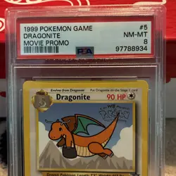 Dragonite 5 - 1999 Pokemon Movie promo - PSA 8 - Image 4