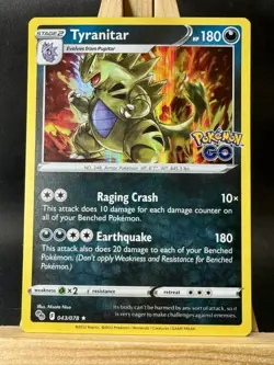 Tyranitar Holo Rare Pokemon GO 043/078 NM - Image 1