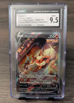 Pokemon Flareon V SWSH179 Premium Collection Black Star Promo CGC 9.5 MINT+ - Image 1