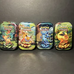 Lot Of 4 Pokemon Scarlet & Violet- Prismatic Evolutions Factory Sealed Mini Tins - Image 1