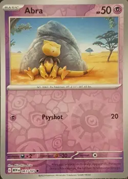 Pokemon - Abra 063/165 - Scarlet & Violet 151 - Reverse Holo - Near Mint - Image 1