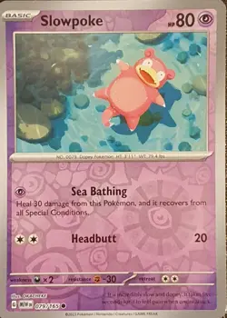 Pokemon - Slowpoke 079/165 - Scarlet & Violet 151 - Reverse Holo - Near Mint - Image 1