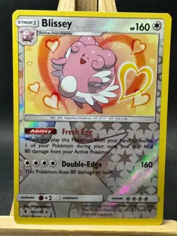 Blissey Reverse Holo Rare Pokemon TCG SM - Guardians Rising 102/145 NM - Image 1