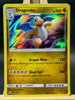 Dragonite Holo Rare Pokemon TCG SM Base Set 96/149 NM - Image 1