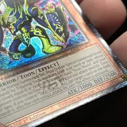 Yu-Gi-Oh Toon Black Luster Soldier Quarter Century Secret Rare Card RA03-EN272 - Image 3