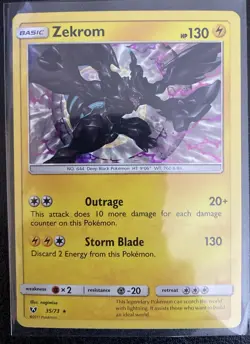 Pokemon TCG Zekrom 35/73 Shining Legends Mint Holo Rare NP - Image 1