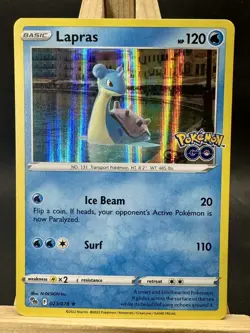 Lapras Holo Rare Pokemon Go 023/078 NM - Image 1