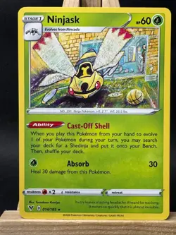 Ninjask Tomokazu Komiya Rare Pokemon TCG SWSH04: Vivid Voltage 014/185 NM - Image 1