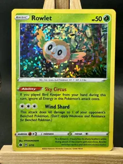 Rowlet - 2/15 Holo Pokemon TCG McDonald's Promos 2022 002/015 NM - Image 1