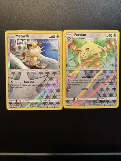 Pokemon TCG Meowth 101/147 & Persian 102/147 Burning Shadows Reverse Holo - VLP - Image 1