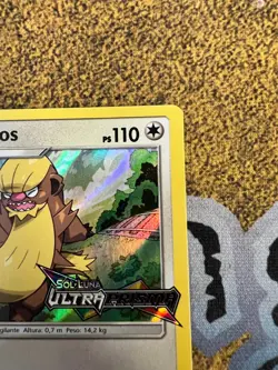Pokemon SPANISH Gumshoos SM97 SM Ultra Prism Prerelease Promo Holofoil LP - Image 3