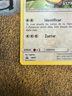Pokemon SPANISH Gumshoos SM97 SM Ultra Prism Prerelease Promo Holofoil LP - Image 5