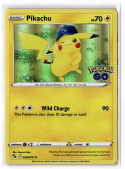 Pikachu (28) 028/078 Pokemon GO Holo NM - Image 1