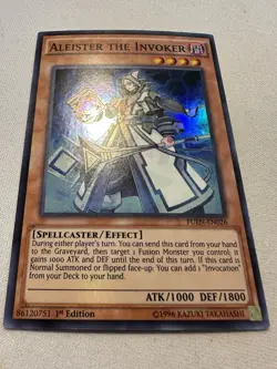 Yu-Gi-Oh! Aleister the Invoker FUEN-EN026 1st Ed Super Rare LP/MP (see photos) - Image 1